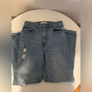 Abercrombie the 90s high rise straight leg jean